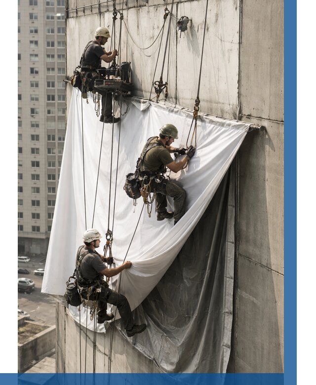 Замена баннерного полотна в Екатеринбурге от 6662 р. | ВЫСОТНИК-Ктр—заказать