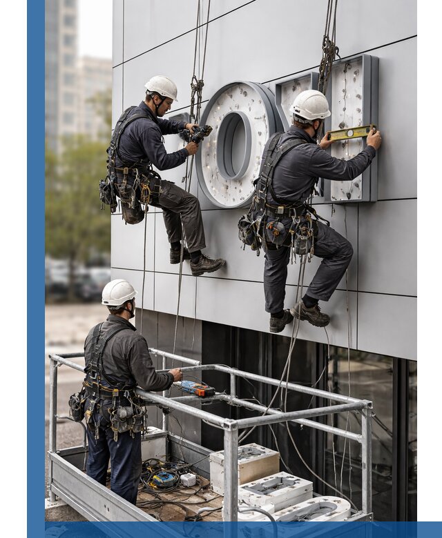 Профессиональный монтаж световых букв в Екатеринбурге под ключ