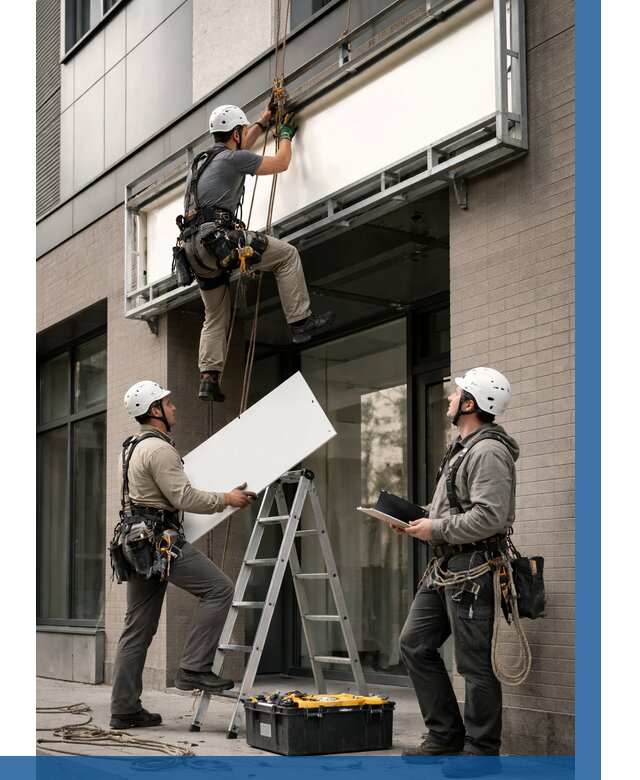 Монтаж светового короба в Екатеринбурге от 6662 р. | ВЫСОТНИК-Ктр