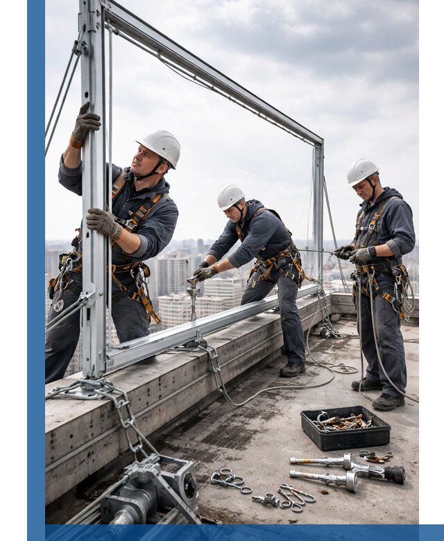 Монтаж крышных рекламных конструкций под ключ в Екатеринбурге