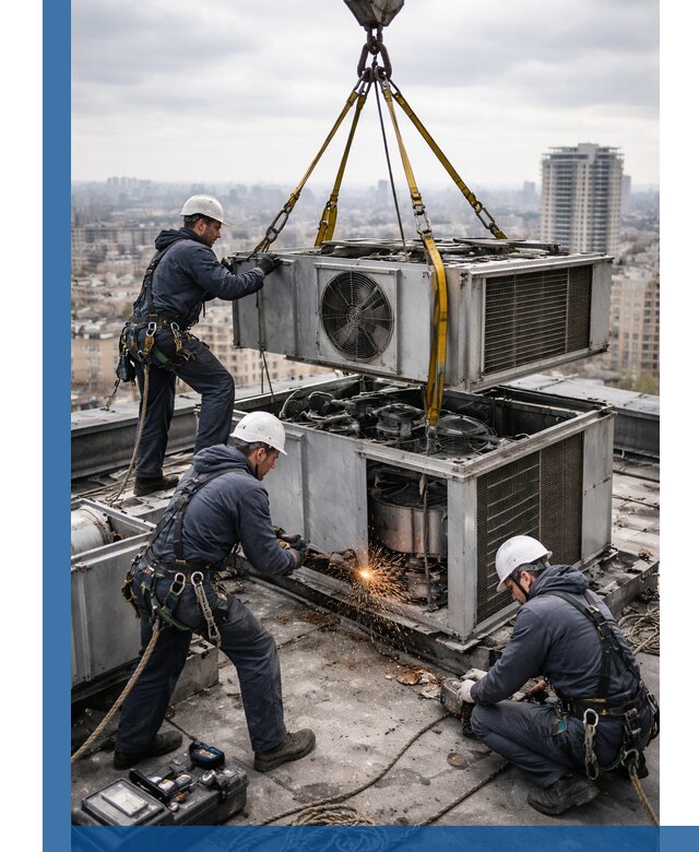 Демонтаж крышной установки в Екатеринбурге любой сложности