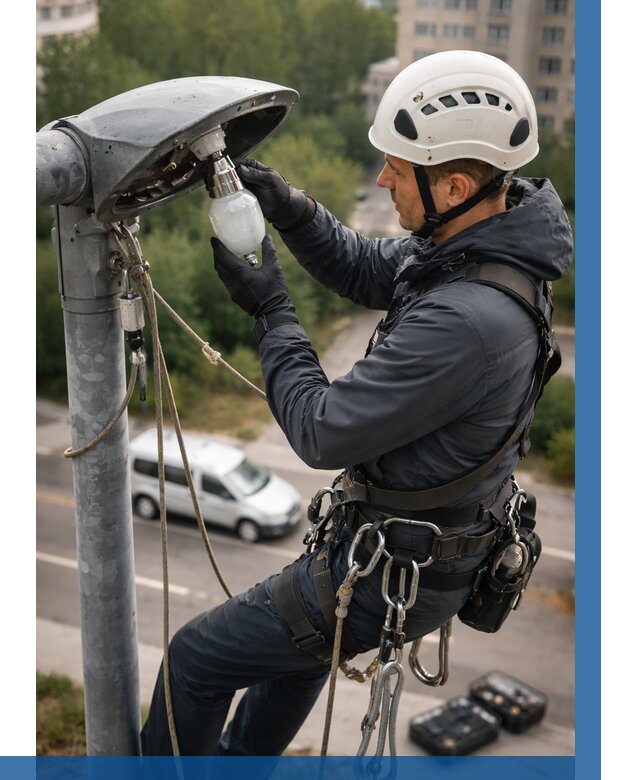 Замена ламп на высоте в Екатеринбурге от 2562 р. | ВЫСОТНИК-Ктр