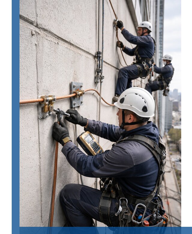 Монтаж системы заземления здания и молниезащиты в Екатеринбурге