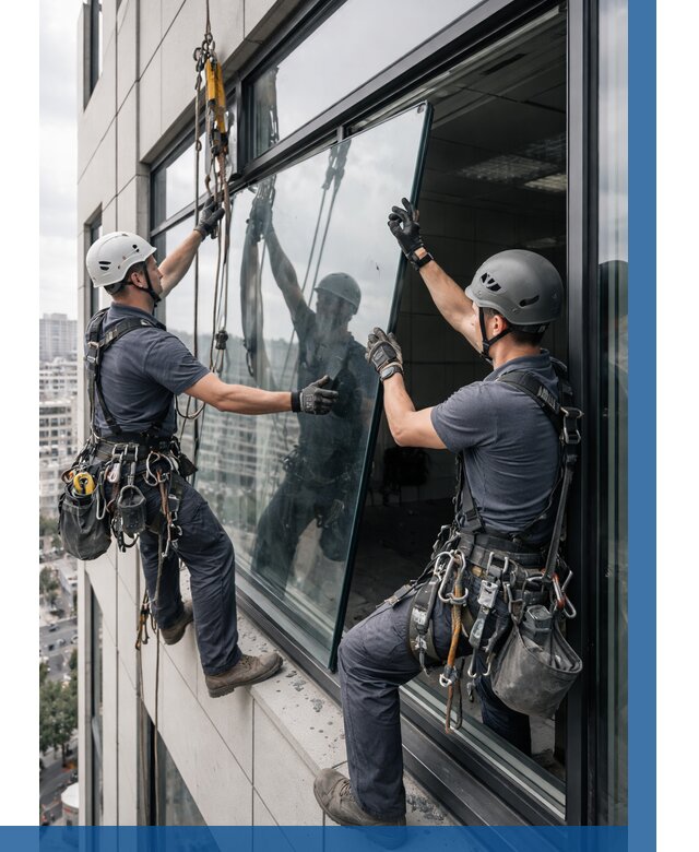 Замена стеклопакетов на высоте в Екатеринбурге от 5637 р. | ВЫСОТНИК-Ктр