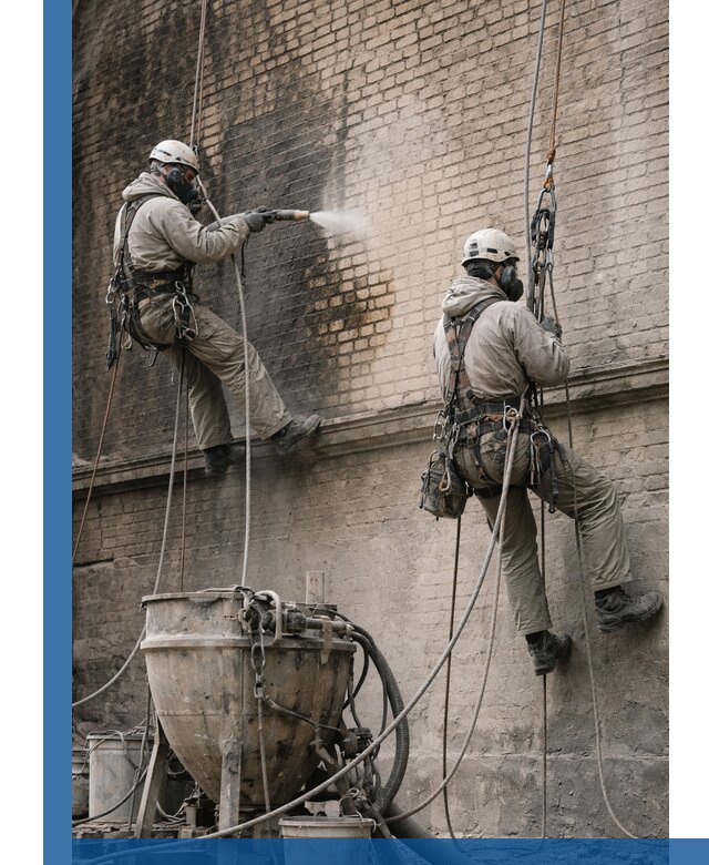 Пескоструйная очистка фасадов в Екатеринбурге профессионально