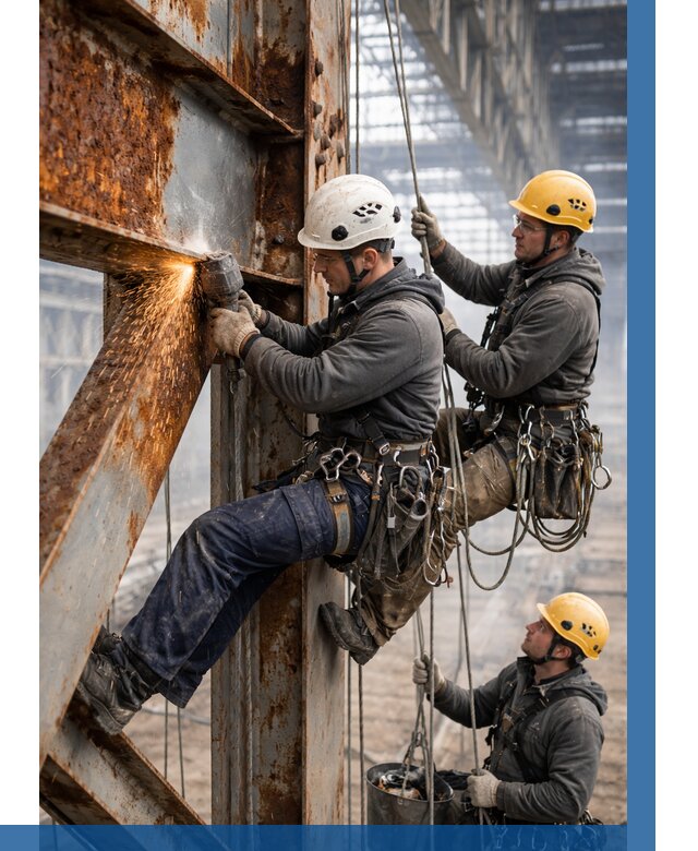 Зачистка металла от ржавчины в Екатеринбурге от 359 р. | ВЫСОТНИК-Ктр