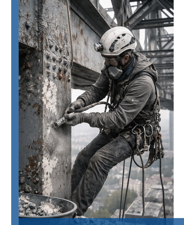 Удаление старой краски с металлических конструкций в Екатеринбурге