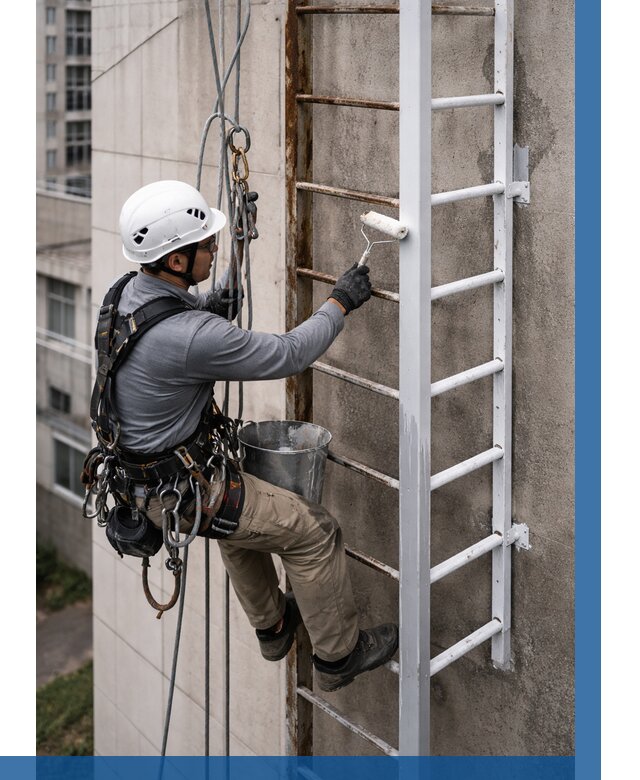 Покраска пожарных лестниц в Екатеринбурге от 4612 р. | ВЫСОТНИК-Ктр