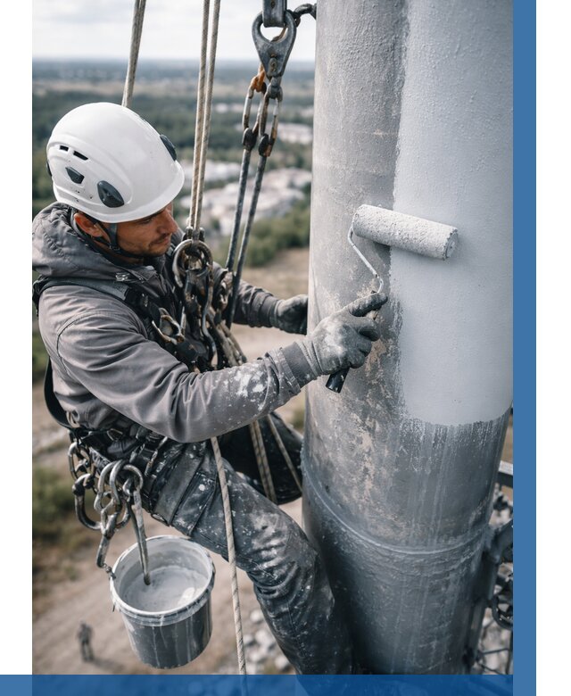 Покраска мачт связи под ключ в Екатеринбурге от 871 р. | ВЫСОТНИК-Ктр
