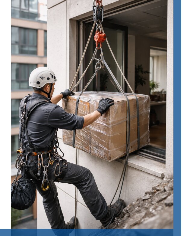 Подъем груза через окно в Екатеринбурге от 4612 р. | ВЫСОТНИК-Ктр