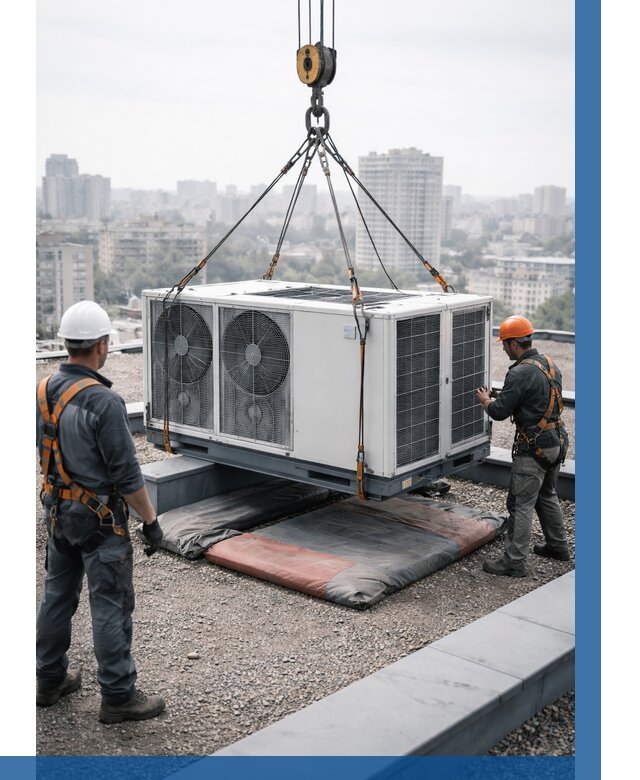 Подъем груза на крышу в Екатеринбурге от 5125 р. | ВЫСОТНИК-Ктр заказать