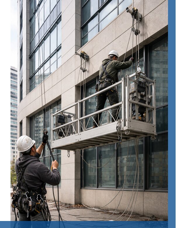 Монтаж и подъем фасадной люльки в Екатеринбурге от 12299 р. | ВЫСОТНИК-Ктр