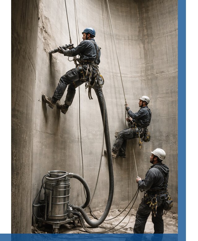 Зачистка силосов в Екатеринбурге от 4612 р. Договор и смета ВЫСОТНИК-Ктр