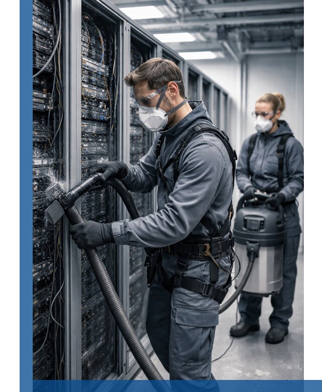Обеспыливание серверной комнаты в Екатеринбурге, профессиональная очистка