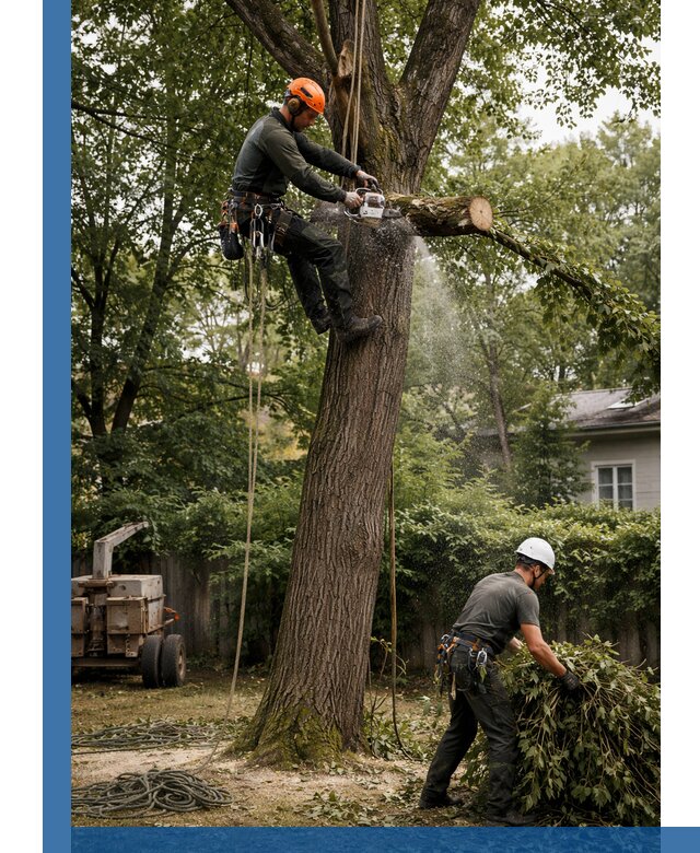 Кронирование деревьев в Екатеринбурге, безопасная высотная обрезка