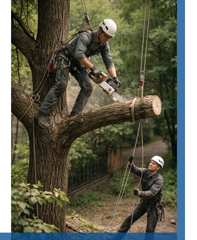Спил деревьев альпинистами в Екатеринбурге от 8199 р. | ВЫСОТНИК-Ктр