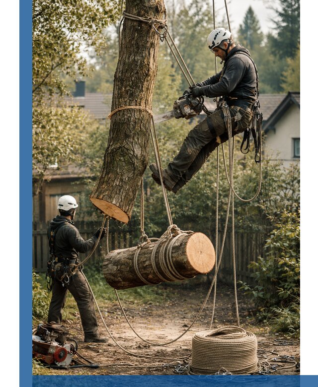 Валка деревьев частями в Екатеринбурге, безопасно и аккуратно