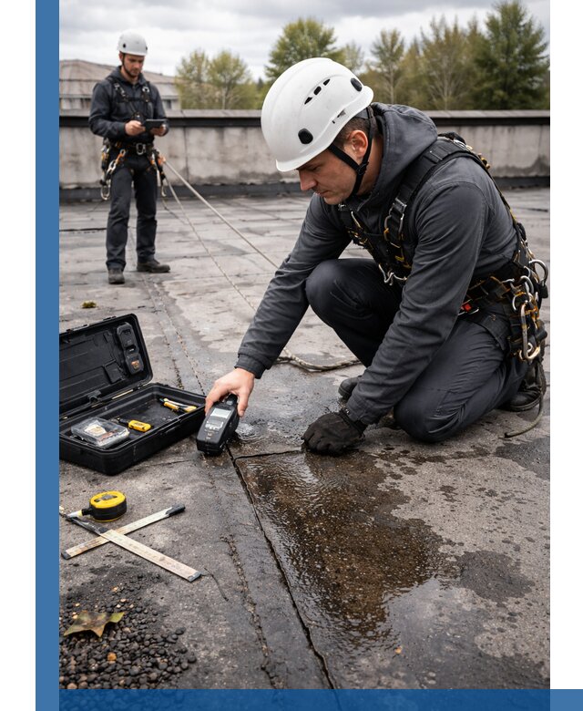 Обследование кровли на протечки и выявление дефектов в Екатеринбурге