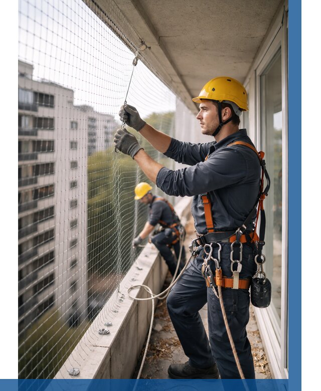 Монтаж сетки от птиц в Екатеринбурге от 4612 р. | ВЫСОТНИК-Ктр