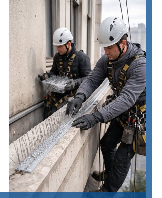 Установка шипов от птиц в Екатеринбурге от 871 р. | ВЫСОТНИК-Ктр